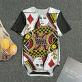 Queen Of Diamonds Playing Card Print Men's Bodysuit