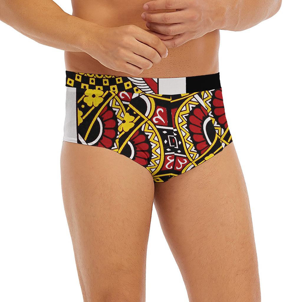 Queen Of Diamonds Playing Card Print Men's Briefs