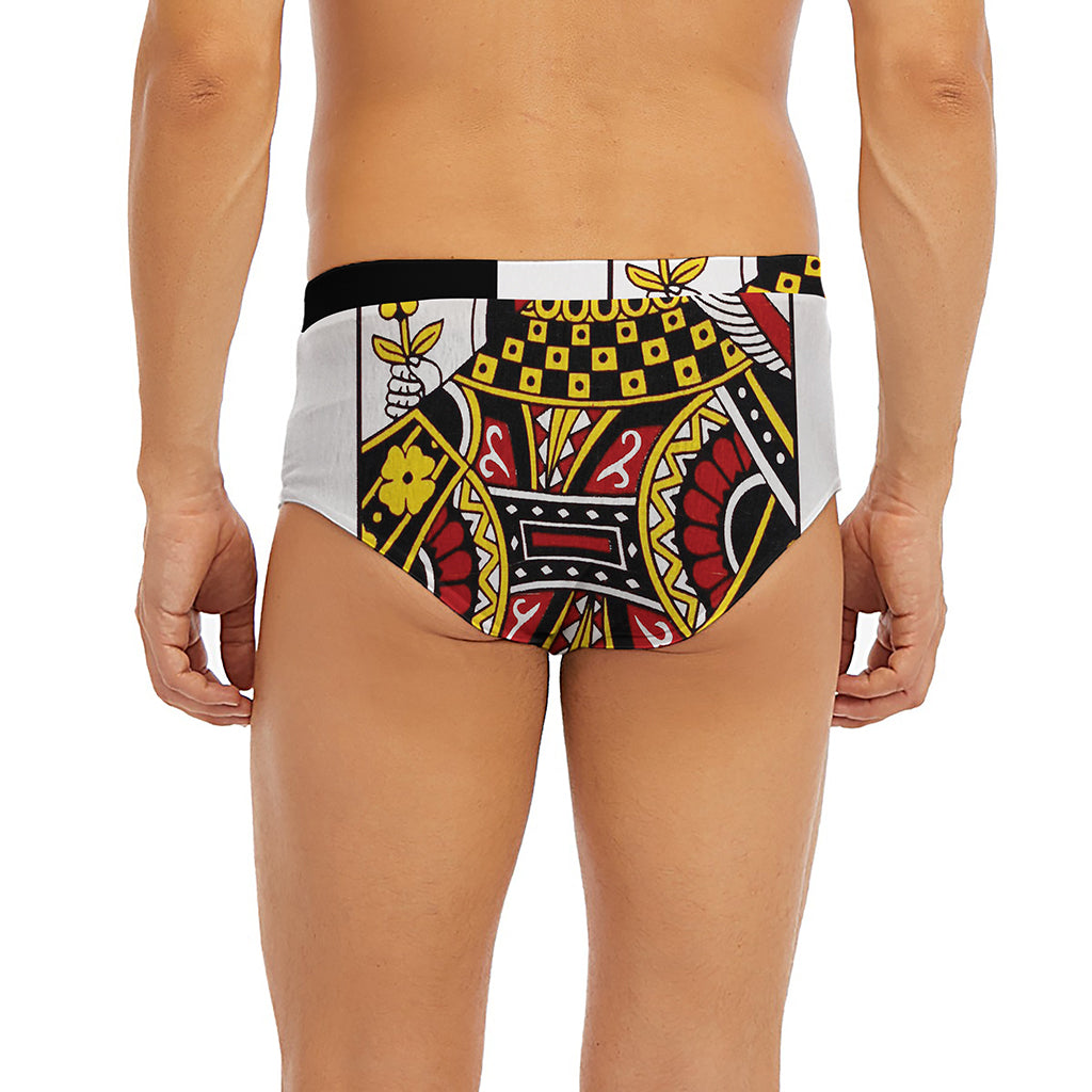 Queen Of Diamonds Playing Card Print Men's Briefs