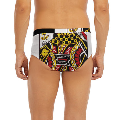 Queen Of Diamonds Playing Card Print Men's Briefs