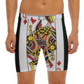 Queen Of Diamonds Playing Card Print Men's Long Boxer Briefs