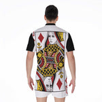 Queen Of Diamonds Playing Card Print Men's Rompers