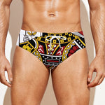 Queen Of Diamonds Playing Card Print Men's Swim Briefs