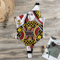 Queen Of Diamonds Playing Card Print One Shoulder Bodysuit