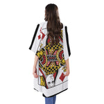 Queen Of Diamonds Playing Card Print Open Front Beach Cover Up