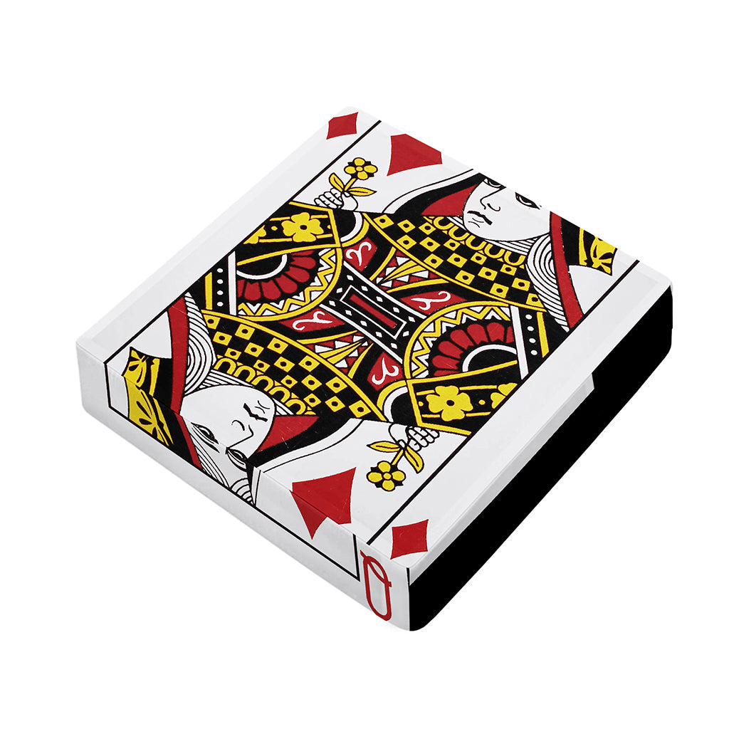 Queen Of Diamonds Playing Card Print Outdoor Seat Cushion Cover