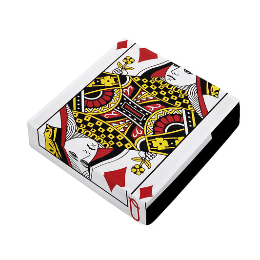 Queen Of Diamonds Playing Card Print Outdoor Seat Cushion Cover