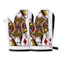 Queen Of Diamonds Playing Card Print Oven Mitts
