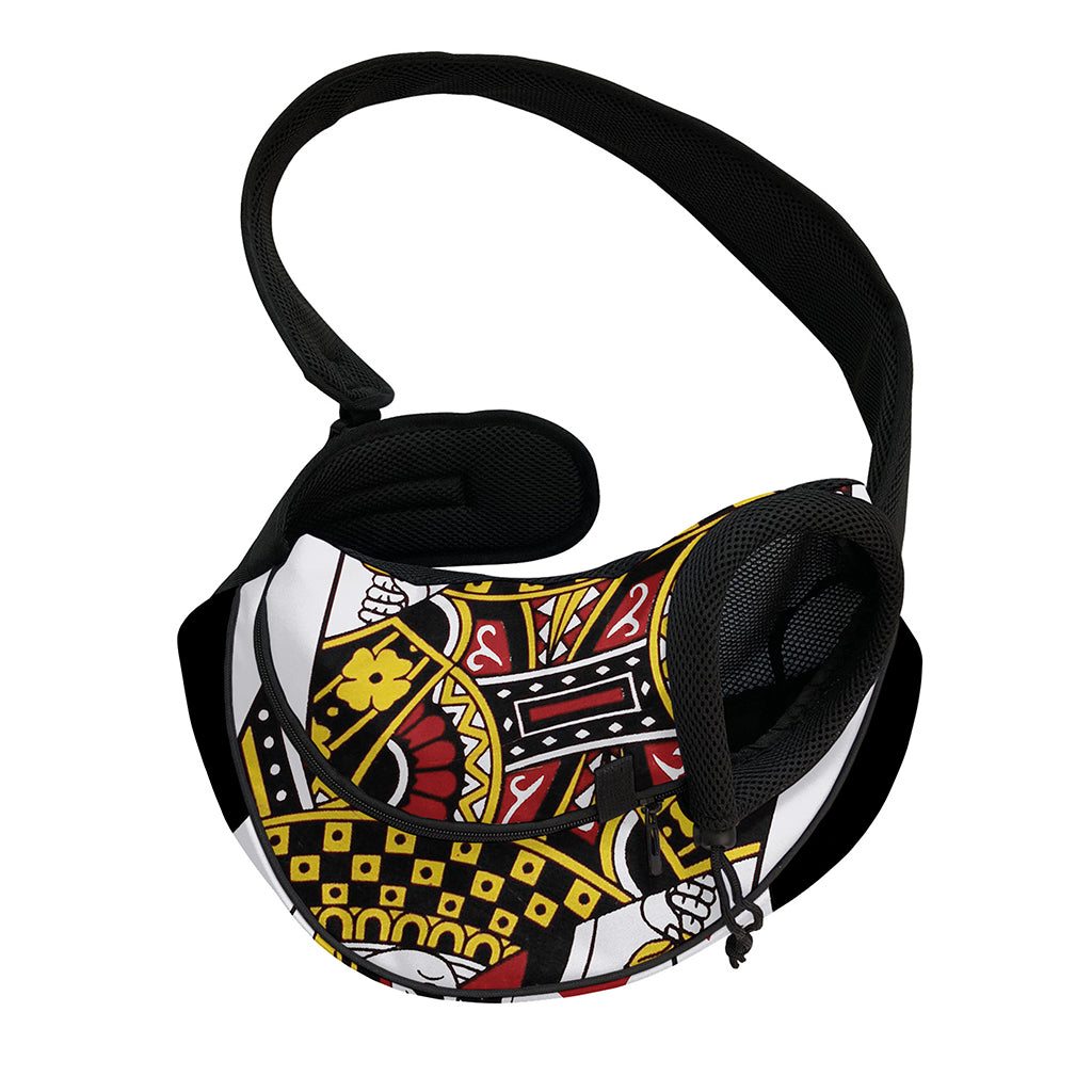 Queen Of Diamonds Playing Card Print Pet Sling Carrier