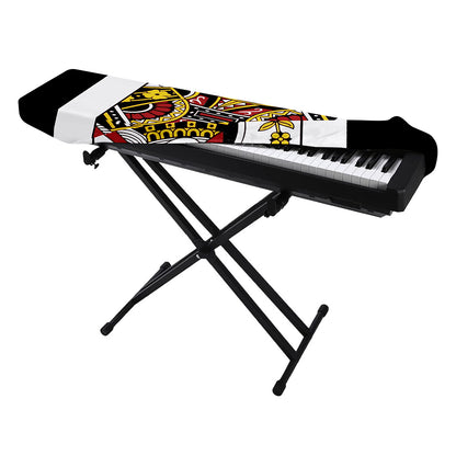 Queen Of Diamonds Playing Card Print Piano Keyboard Cover