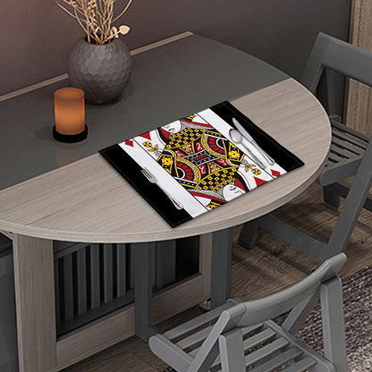 Queen Of Diamonds Playing Card Print Placemat