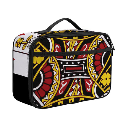 Queen Of Diamonds Playing Card Print Portable Lunch Bag