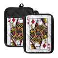 Queen Of Diamonds Playing Card Print Pot Holders With Pocket
