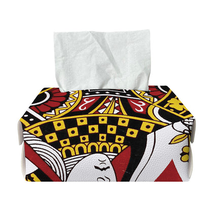 Queen Of Diamonds Playing Card Print Rectangle Tissue Box Cover