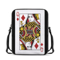 Queen Of Diamonds Playing Card Print Rectangular Crossbody Bag