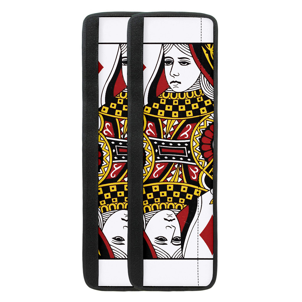 Queen Of Diamonds Playing Card Print Refrigerator Handle Covers
