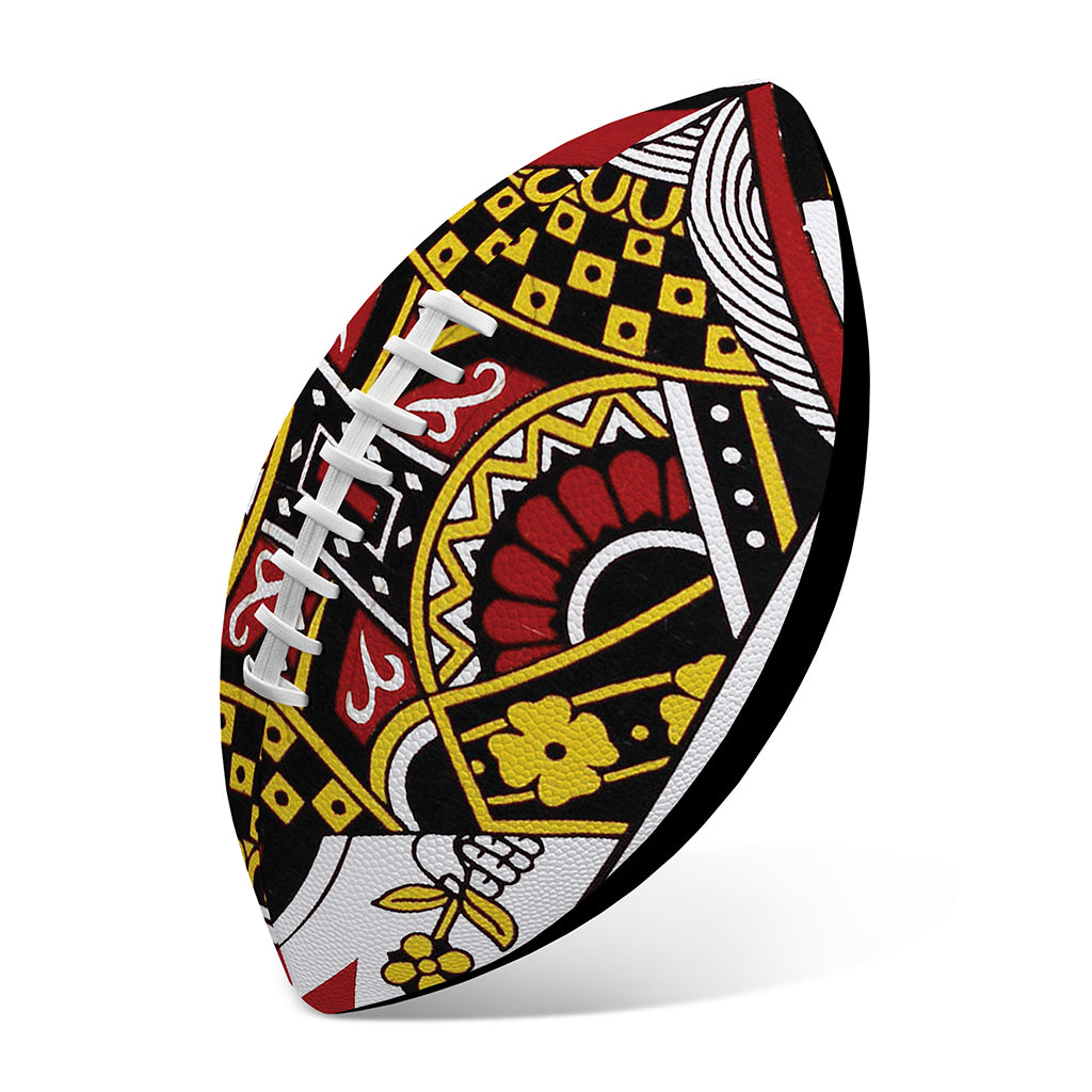 Queen Of Diamonds Playing Card Print Rugby Ball