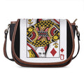 Queen Of Diamonds Playing Card Print Saddle Bag