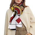 Queen Of Diamonds Playing Card Print Scarf