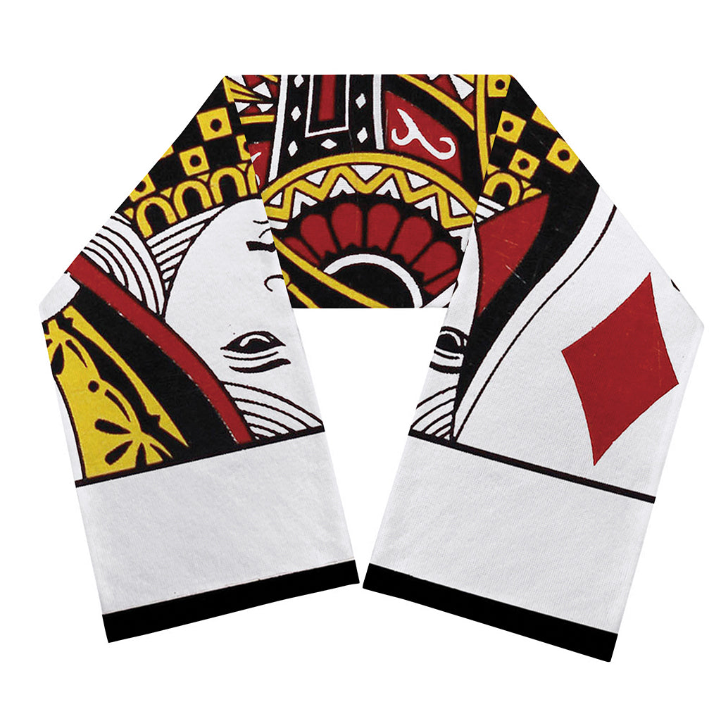 Queen Of Diamonds Playing Card Print Scarf