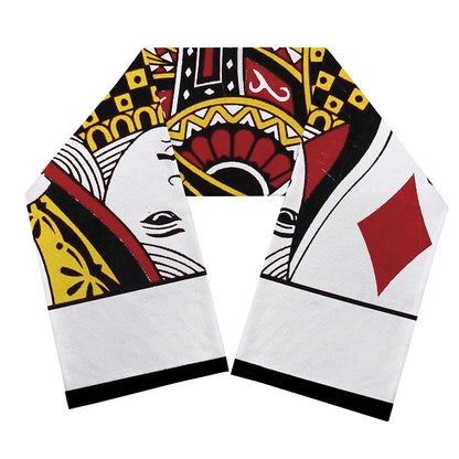 Queen Of Diamonds Playing Card Print Scarf