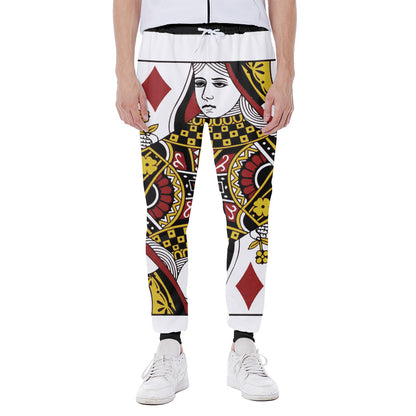 Queen Of Diamonds Playing Card Print Scuba Joggers