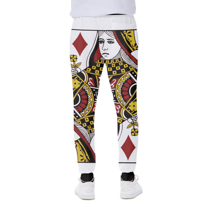 Queen Of Diamonds Playing Card Print Scuba Joggers