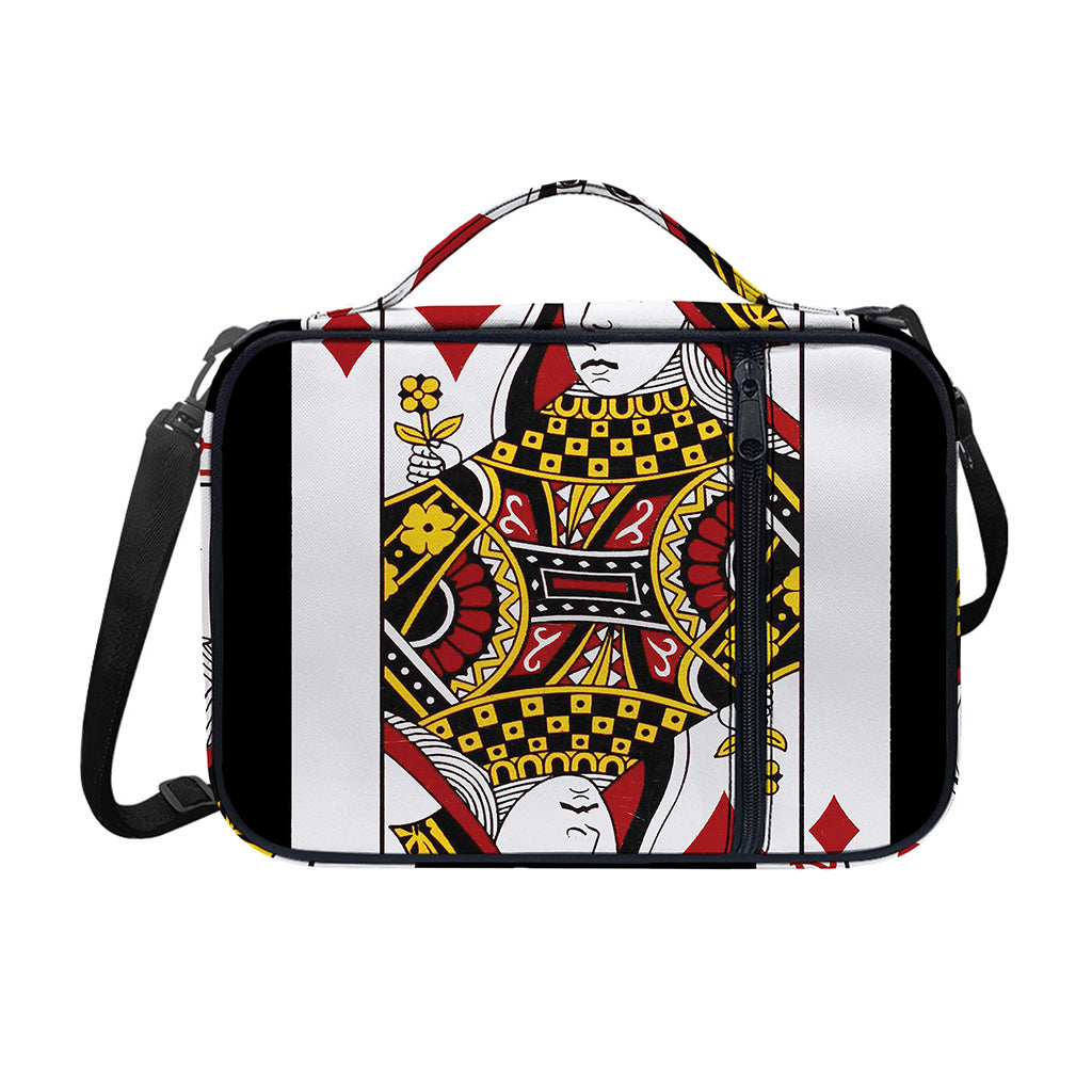 Queen Of Diamonds Playing Card Print Shoulder Strap Bible Bag