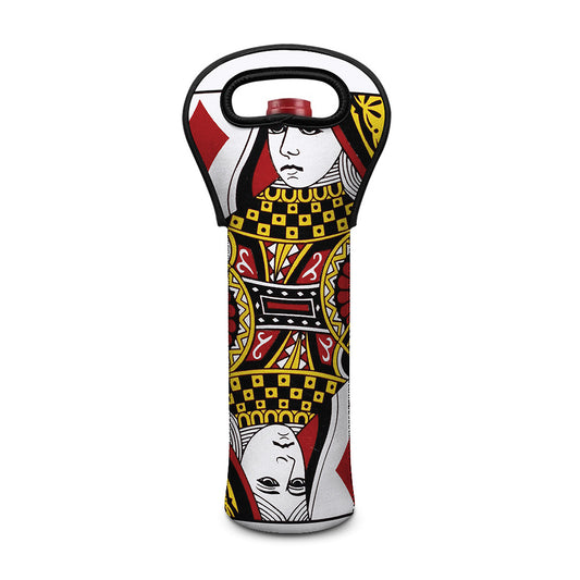 Queen Of Diamonds Playing Card Print Single Neoprene Wine Tote