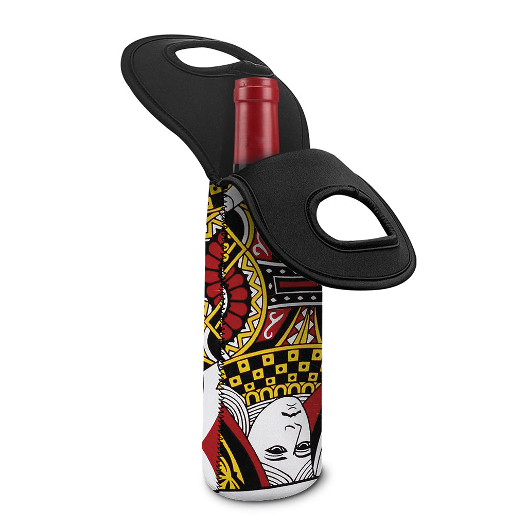 Queen Of Diamonds Playing Card Print Single Neoprene Wine Tote