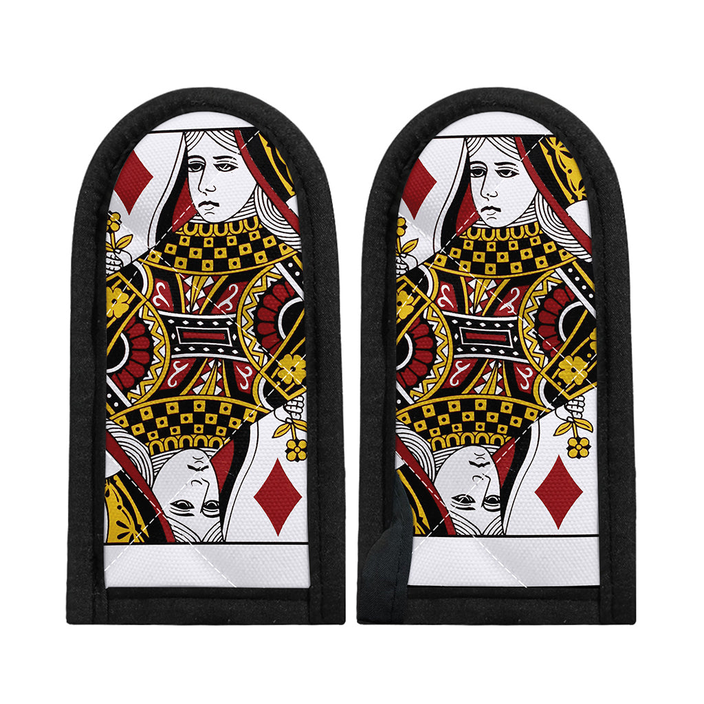Queen Of Diamonds Playing Card Print Skillet Handle Cover