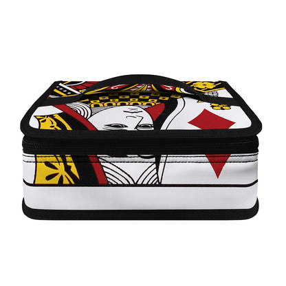 Queen Of Diamonds Playing Card Print Small Lunch Bag