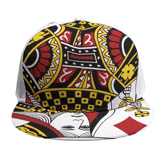 Queen Of Diamonds Playing Card Print Snapback Cap