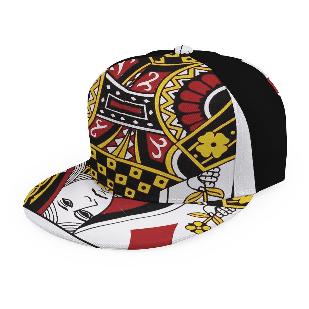 Queen Of Diamonds Playing Card Print Snapback Cap