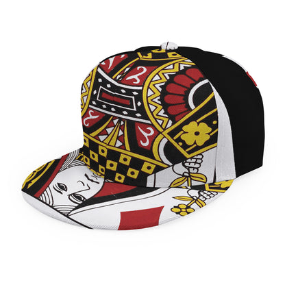 Queen Of Diamonds Playing Card Print Snapback Cap