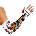 Queen Of Diamonds Playing Card Print Sun Protection Arm Sleeves