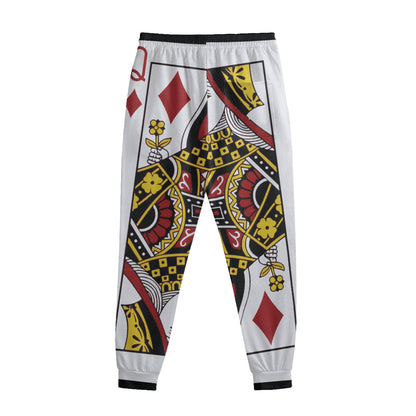 Queen Of Diamonds Playing Card Print Sweatpants