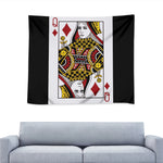 Queen Of Diamonds Playing Card Print Tapestry