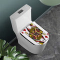 Queen Of Diamonds Playing Card Print Toilet Lid Cover