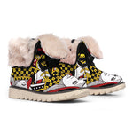 Queen Of Diamonds Playing Card Print Winter Boots