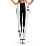 Queen Of Diamonds Playing Card Print Women's Leggings