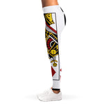 Queen Of Diamonds Playing Card Print Women's Leggings
