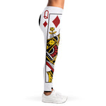 Queen Of Diamonds Playing Card Print Women's Leggings