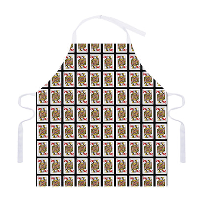 Queen Of Hearts Pattern Print Adjustable Apron