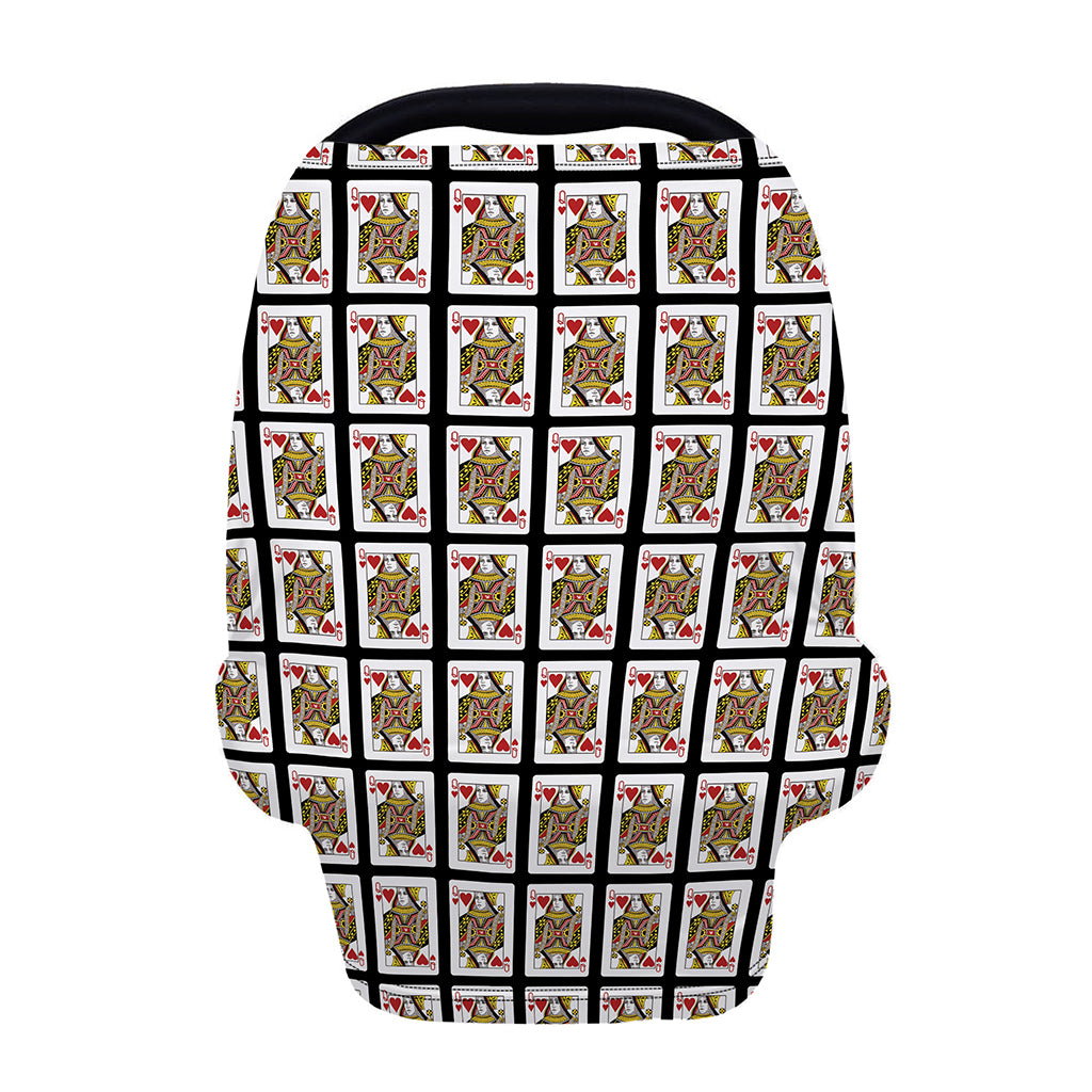 Queen Of Hearts Pattern Print Baby Seat Cover
