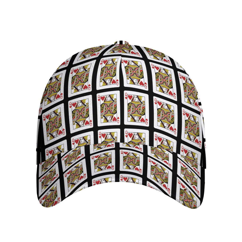 Queen Of Hearts Pattern Print Baseball Cap