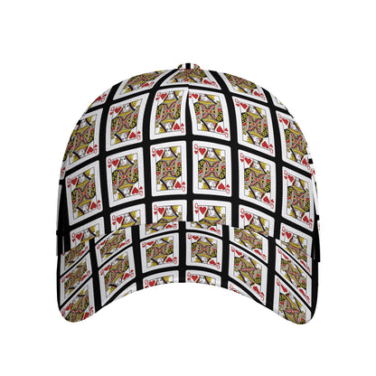 Queen Of Hearts Pattern Print Baseball Cap