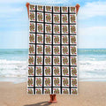 Queen Of Hearts Pattern Print Beach Towel