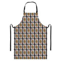 Queen Of Hearts Pattern Print Bib Apron With Pocket