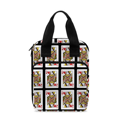 Queen Of Hearts Pattern Print Bible Tote Bag